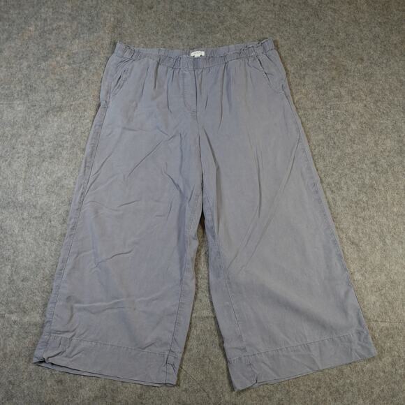 J. Jill Pants Womens Large Tencel Lyocell Wide Leg Beach Lagenlook Pull On Ankle - Picture 1 of 10